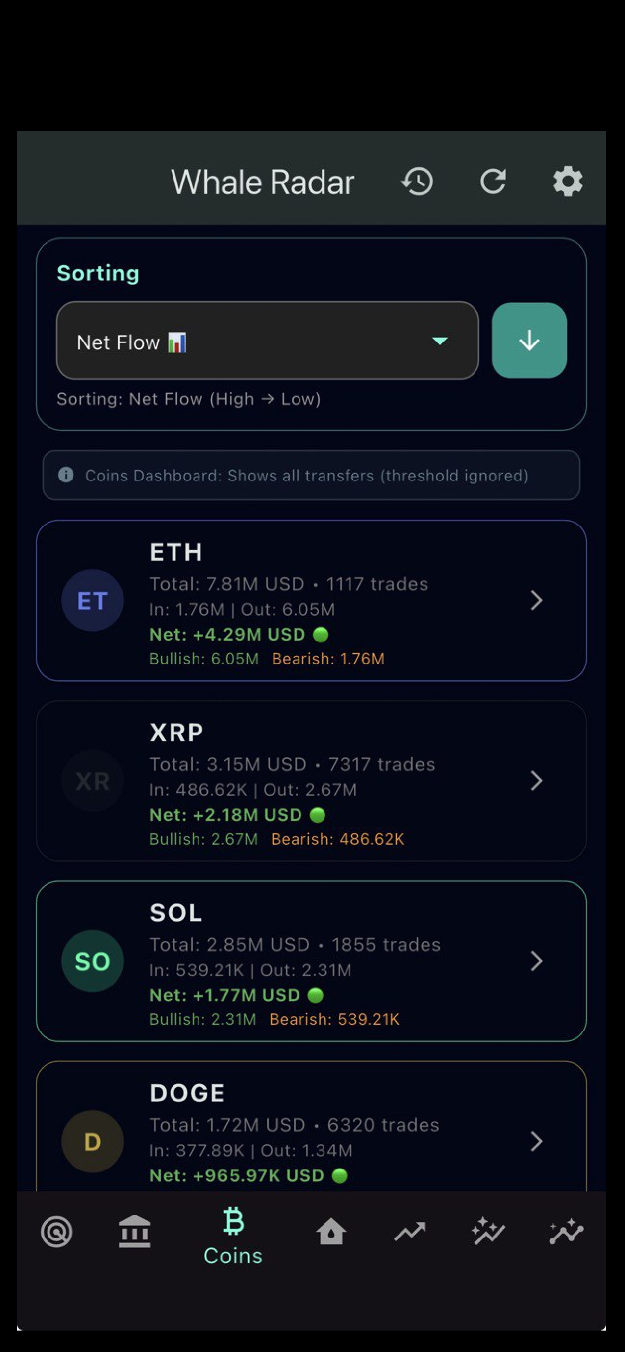 WhaleRadar screenshot 3