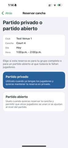 PlayPadel: Pádel Colombia iPhone screenshot