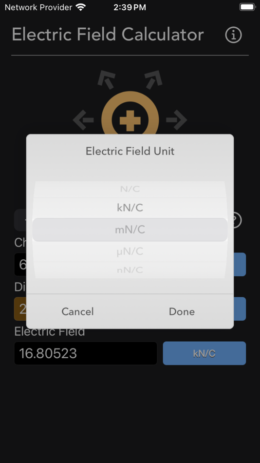 #7. Electric Field Calculator (iOS) Podle: Nitrio