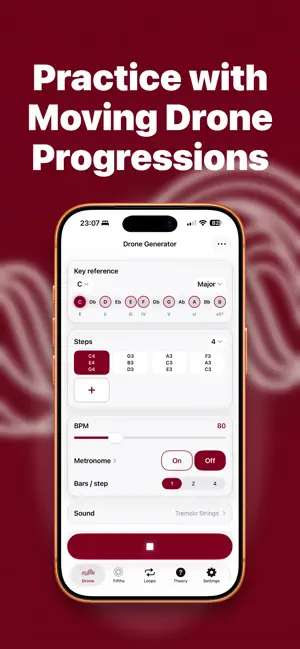 Fifths: Drone Tone Generator screenshot 1