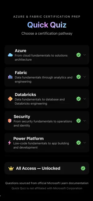 Quick Quiz - Cert Exam Prep screenshot 1