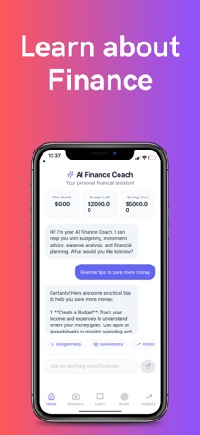 Budget and Track Finances iPhone screenshot