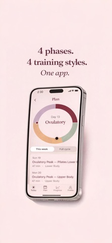 Cycla: Cycle & Period Workouts iPhone screenshot
