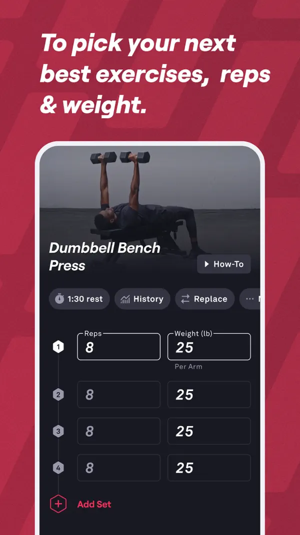 Fitbod Workout & Fitness Plans iPhone App Screenshot 4 – Gesundheit & Fitness