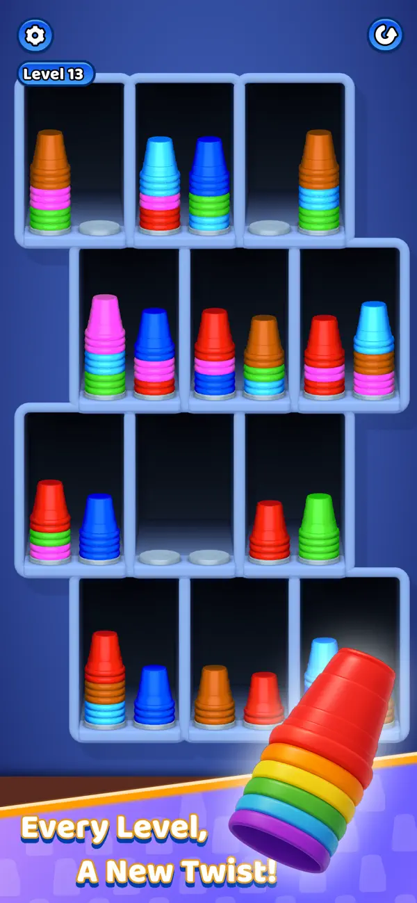 #1. Cup Stack Sort (iOS) Ved: Ezgi Evrensel
