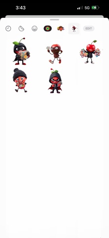 Sneaky Cherry Stickers Screenshot 3 of 4