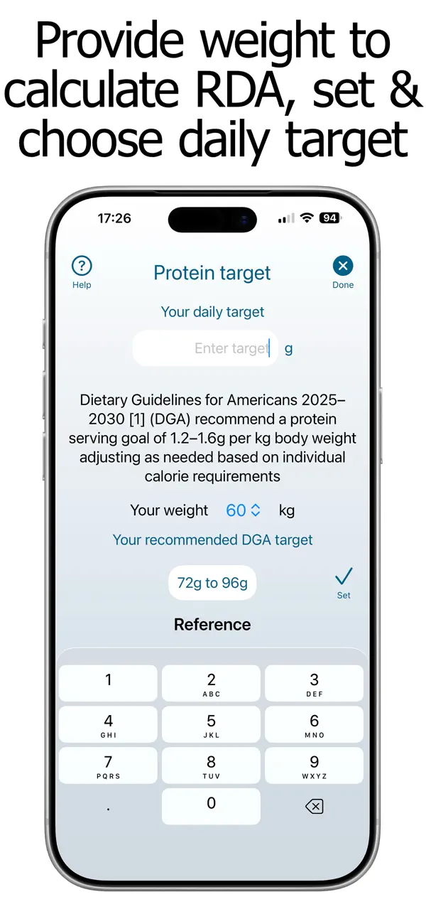 Screenshot #1 pour Protein Counter and Tracker