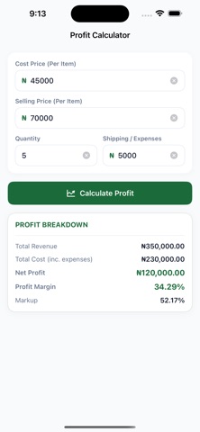 Naija Business Calculator, capture d'écran 2
