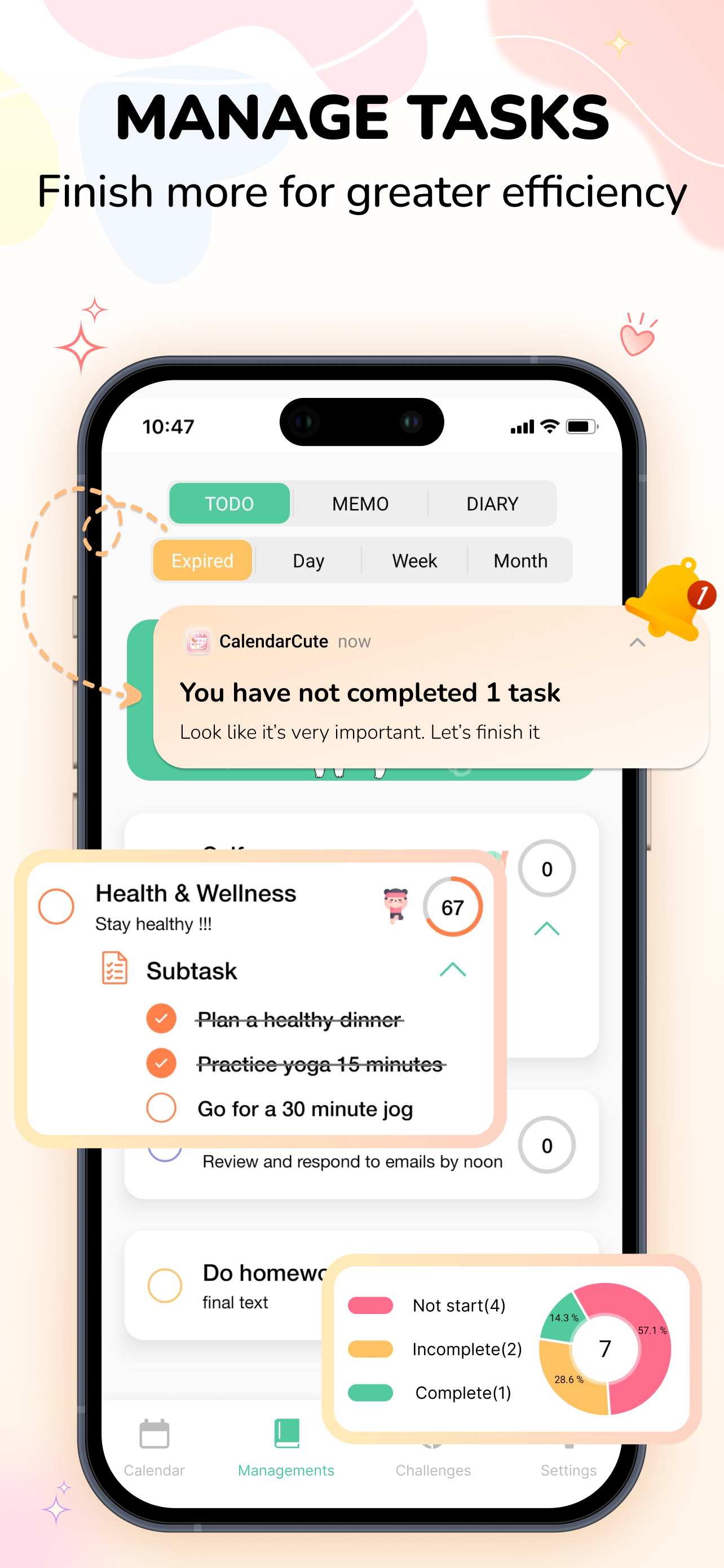 Cute Calendar - Daily Planner screenshot 5