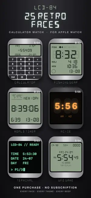 LCD-84 — Retro Watch & Calc screenshot 1