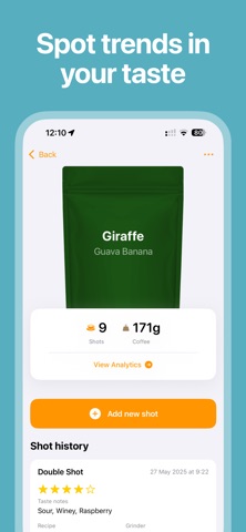 BeanTune: Log your espressos screenshot