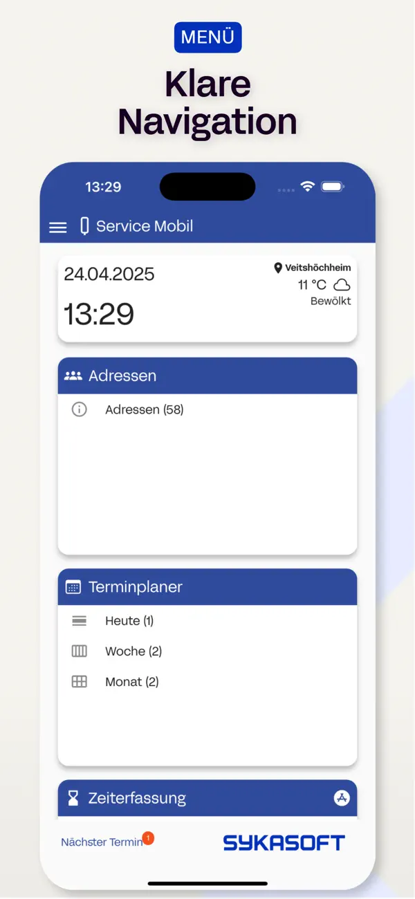 Screenshot #2 pour sykasoft Service Mobil