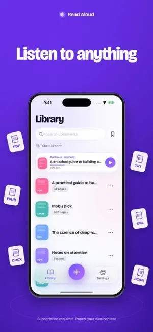 Offline TTS Voice Reader: PDF screenshot 1