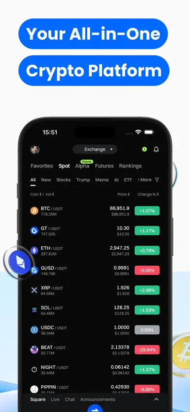 Gate: Trade BTC & ETH screenshot 2