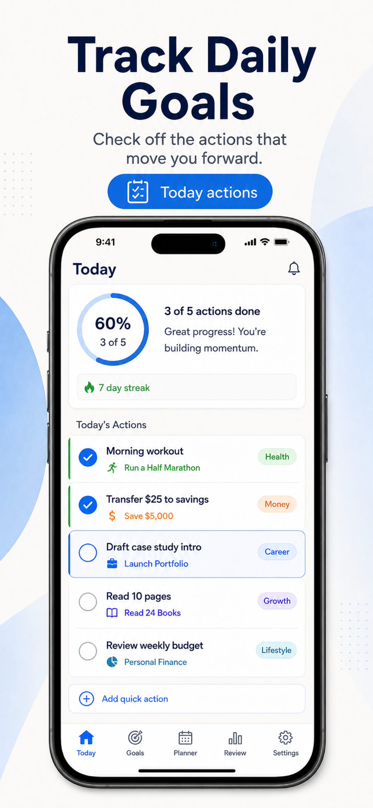 Goal Setting Planner screenshot 2