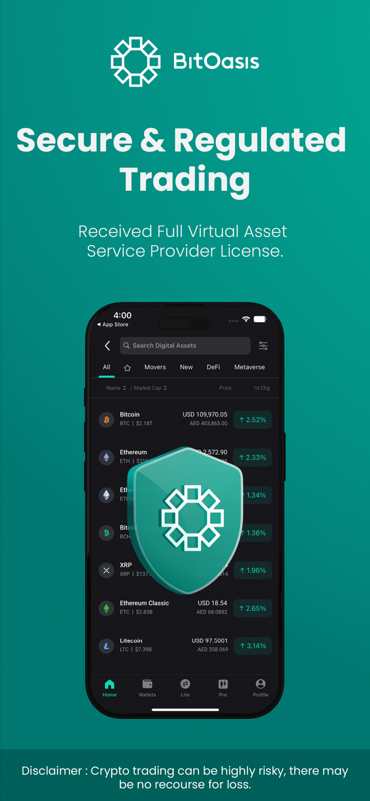 BitOasis: Buy Bitcoin & Crypto screenshot 1