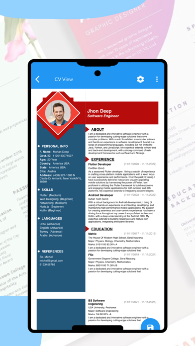 CV Creator - Resume Maker Screenshot