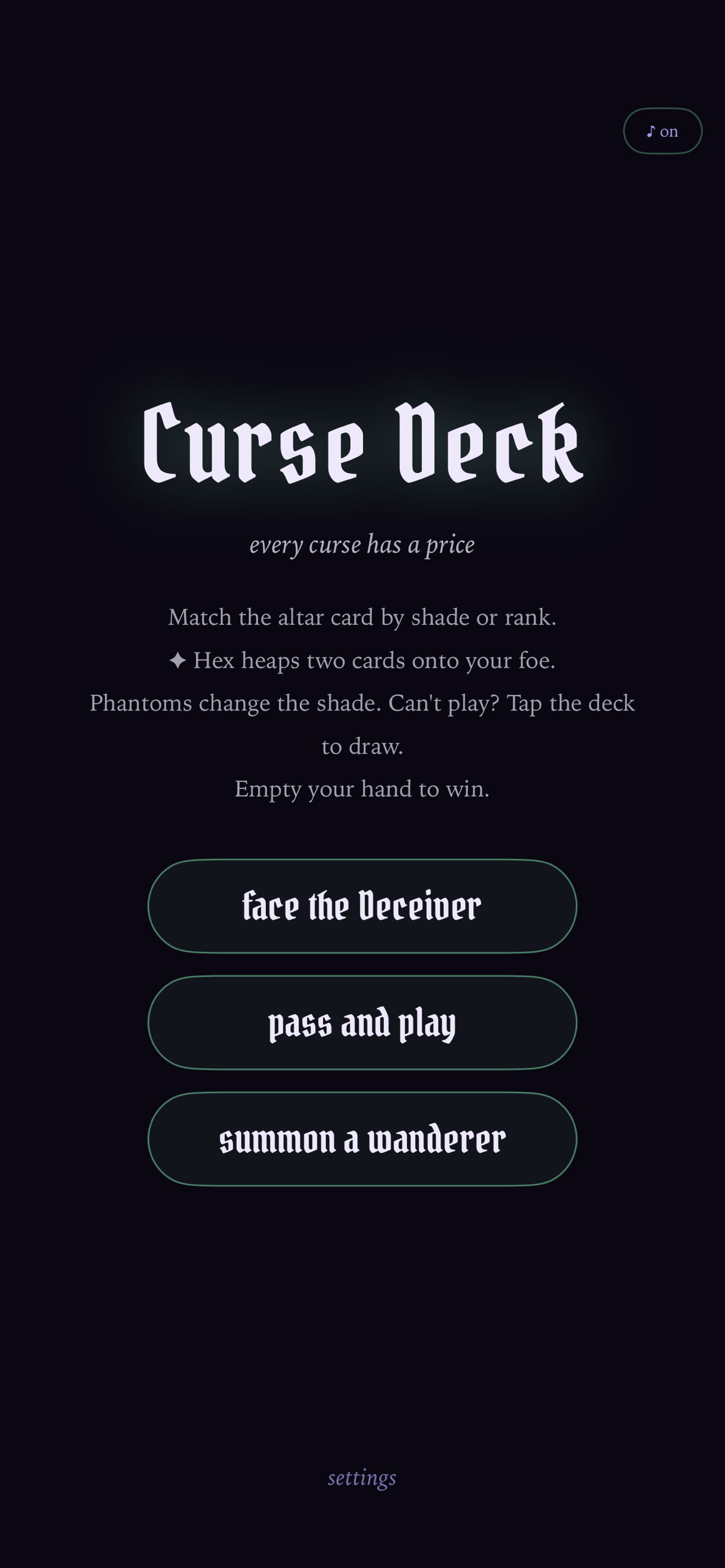 Curse Deck screenshot 2