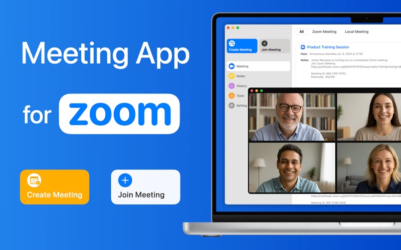 Screenshot #1 pour App for Zoom Meetings °