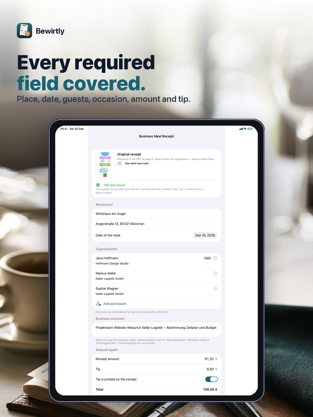 Screenshot 5 of Bewirtly: German Meal Receipt