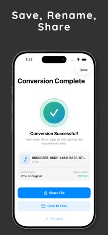 MP3 to AAC – Audio Converter screenshot