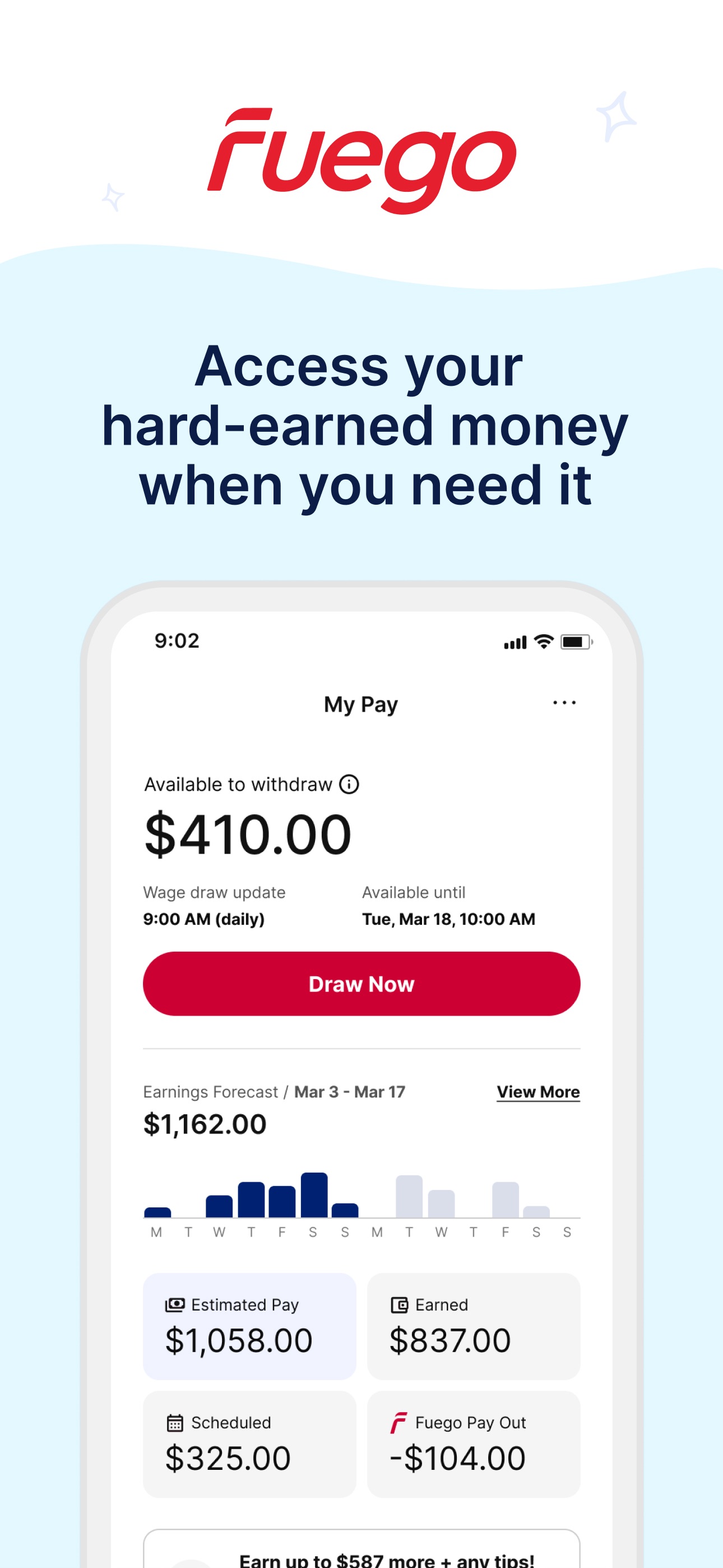 Fuego: On-Demand Pay 스크린샷 1