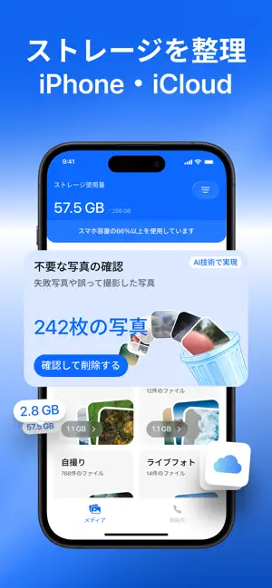 ストレージ整理アプリ iPhone screenshot 1