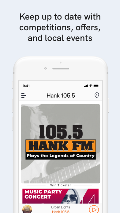 Hank 105.5 Screenshot