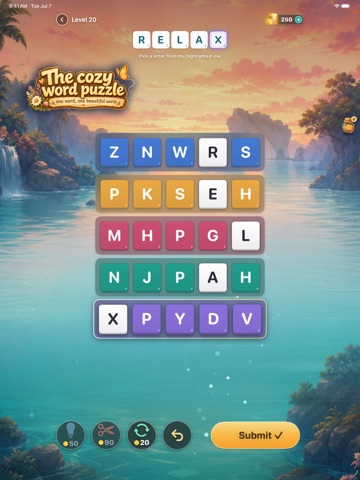 Letterow: Cozy Word Puzzle iPad screenshot
