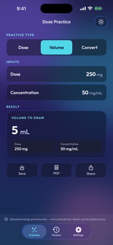 Dosage Calc Nursing Practice Screenshot 2 of 6