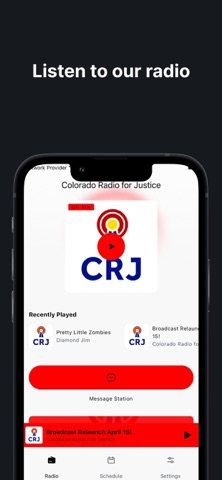 Radio for Justice iPhone screenshot