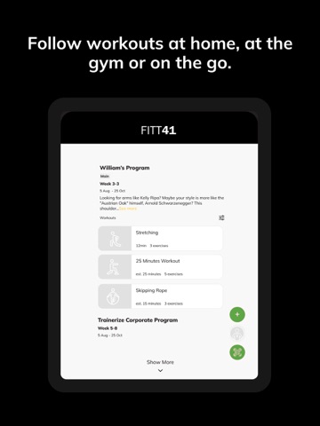 Fitt 41 iPad screenshot