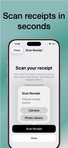 Receipt Scanner: Scan Prices iPhone screenshot