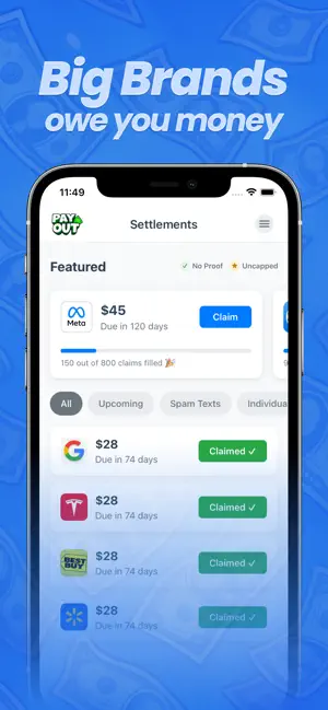 Payout: Claim Class Actions iPhone screenshot 3