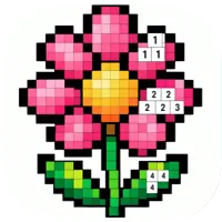 Pixel Art Adult Colouring Book