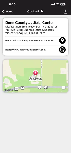 Dunn County Sheriff, WI screenshot 2