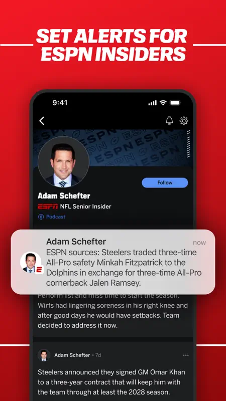 ESPN: Live Sports & Scores screenshot 9 of 10