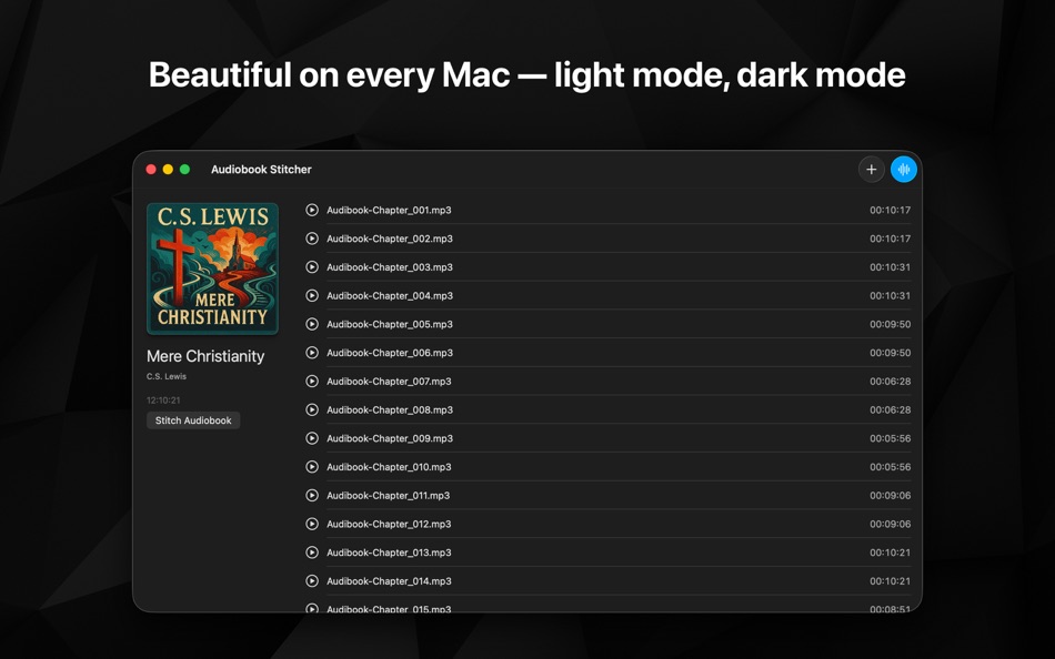 #4. Audiobook Stitcher (macOS) By: Igor Putina