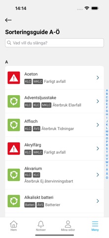 Nacka vatten och avfall iPhone screenshot 5