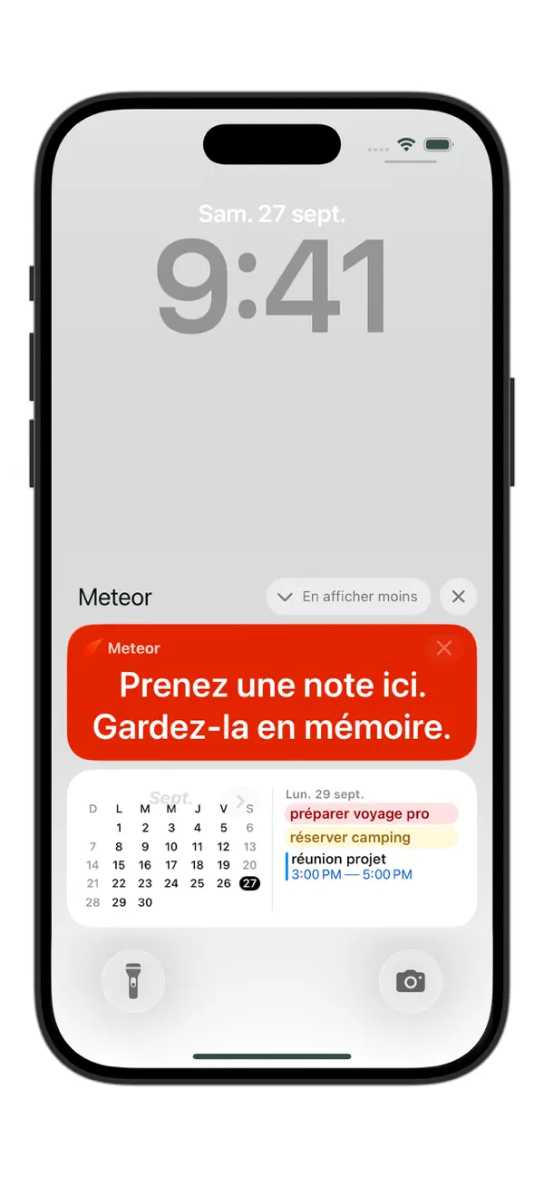 Screenshot #1 pour Meteor : Notes et Calendrier