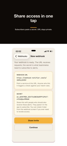 Webhook Notifier iPhone screenshot