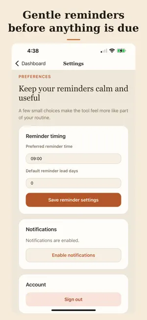 Sundry: Replacement Reminders screenshot 2