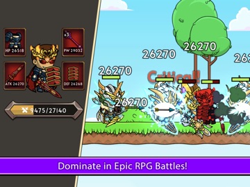 Knight Hero 2 Revenge idle RPG iPad screenshot