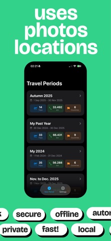 TripReel Travel Recap/Timeline iPhone screenshot