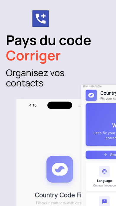Screenshot #1 pour Correcteur de code pays