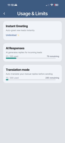 LeadReply: Lead Autoresponder iPhone screenshot