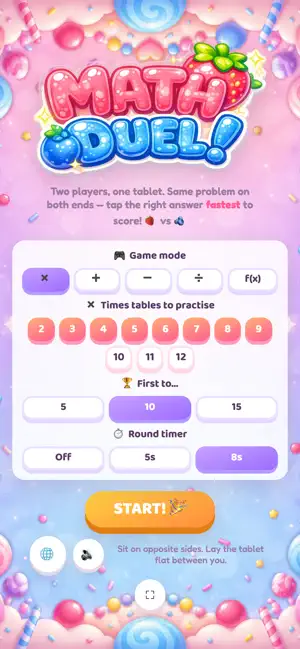 Math Duel: 2-Player Math screenshot 1