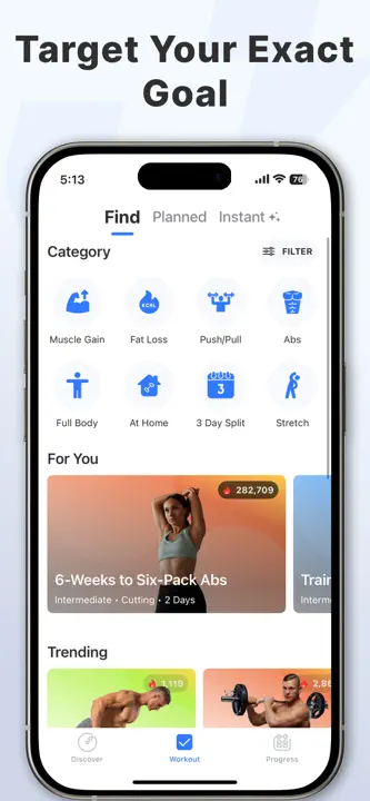 JEFIT Workout Plan Gym Tracker : capture d’écran 4 sur 8