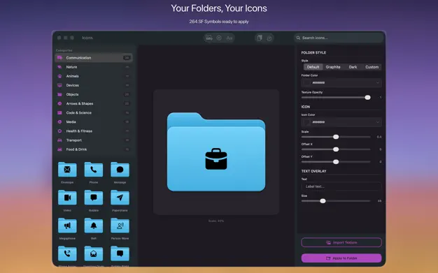Custom Folder Icons 自定义文件夹图标应用截图