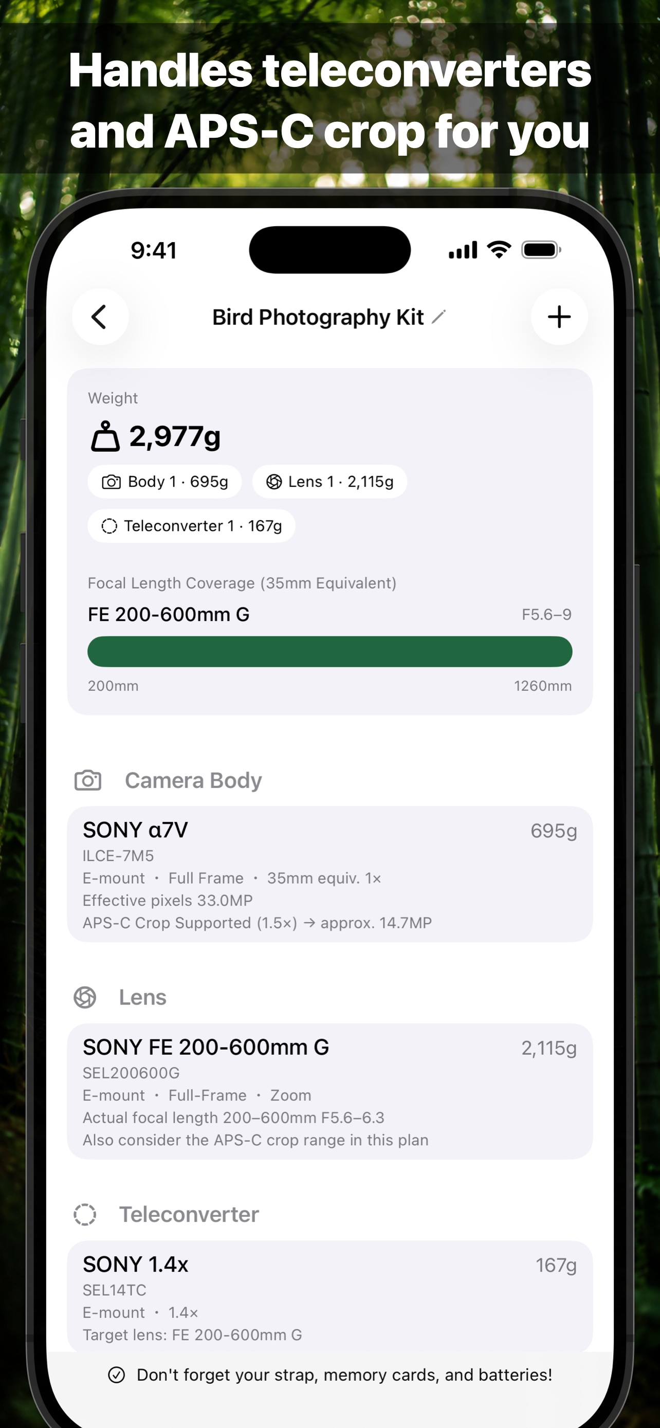 Screenshot 2 of Gear Plan: Camera Kit